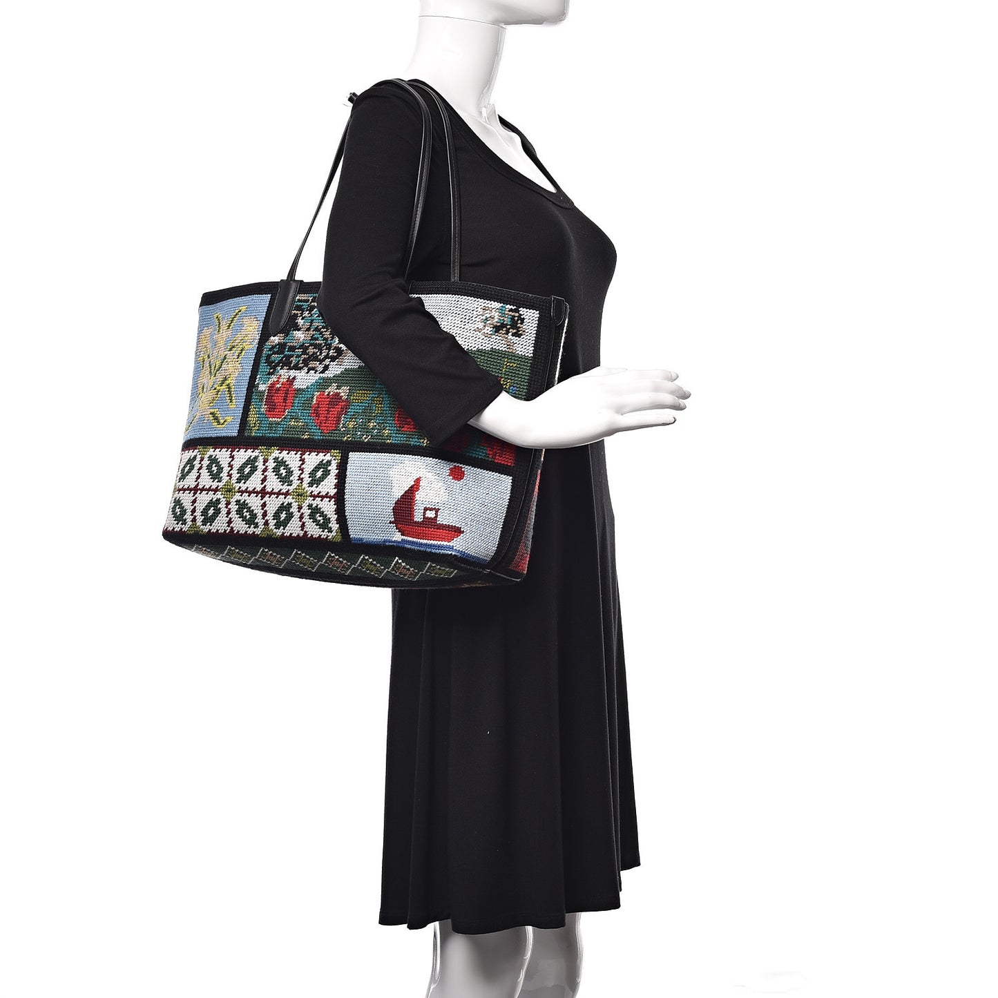 Tapestry Patchwork Small Shopper Tote Multicolor