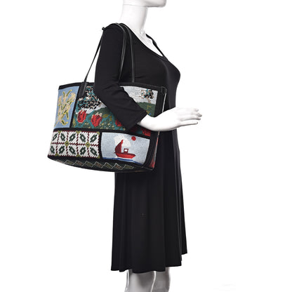 Alexander McQueen Tapestry Patchwork Small Shopper Tote Multicolor 2 of 12
