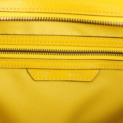 Celine Drummed Calfskin Mini Luggage Citron 7 of 8
