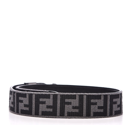 Fendi Fabric Calfskin FF Strap You Grey Black 2 of 6