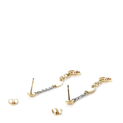 Louis Vuitton Logomania Earrings Gold 3 of 5