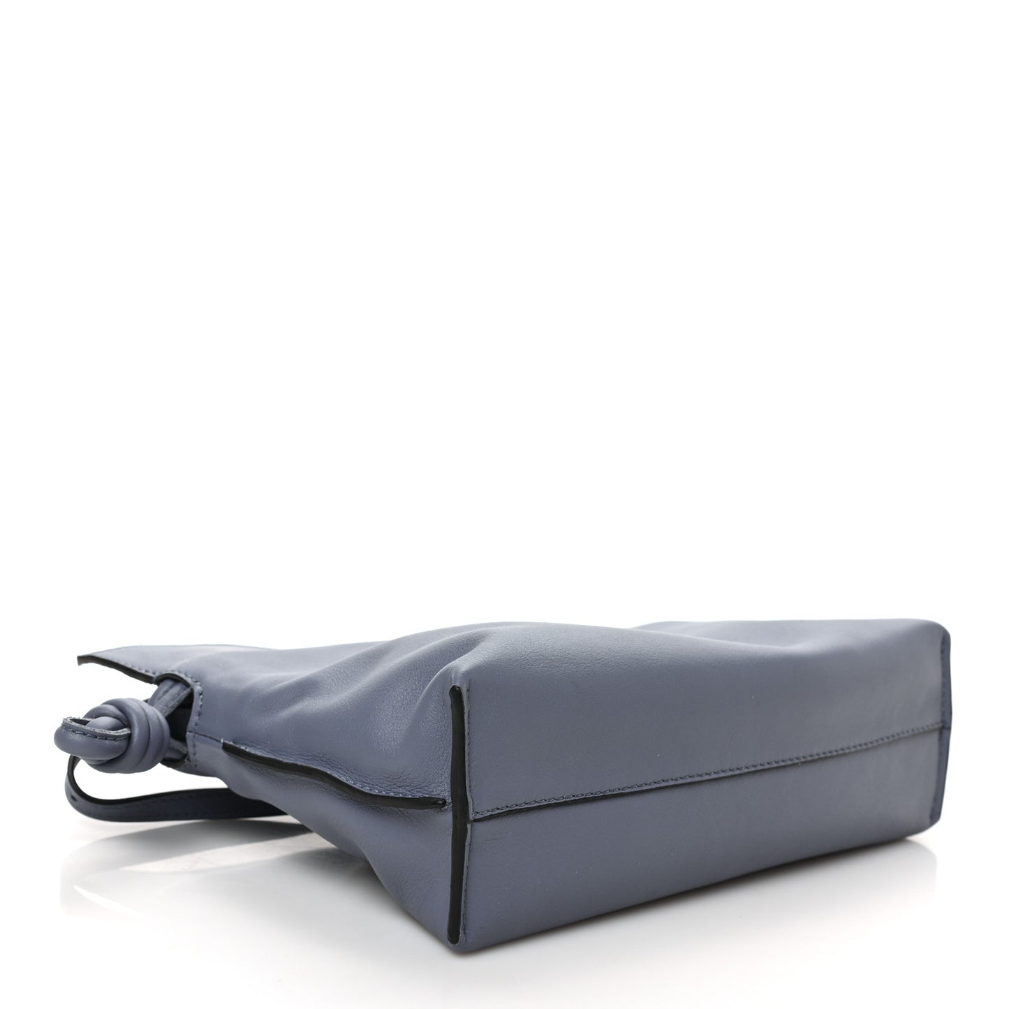 Calfskin Mini Flamenco Knot Bag Indigo Tan