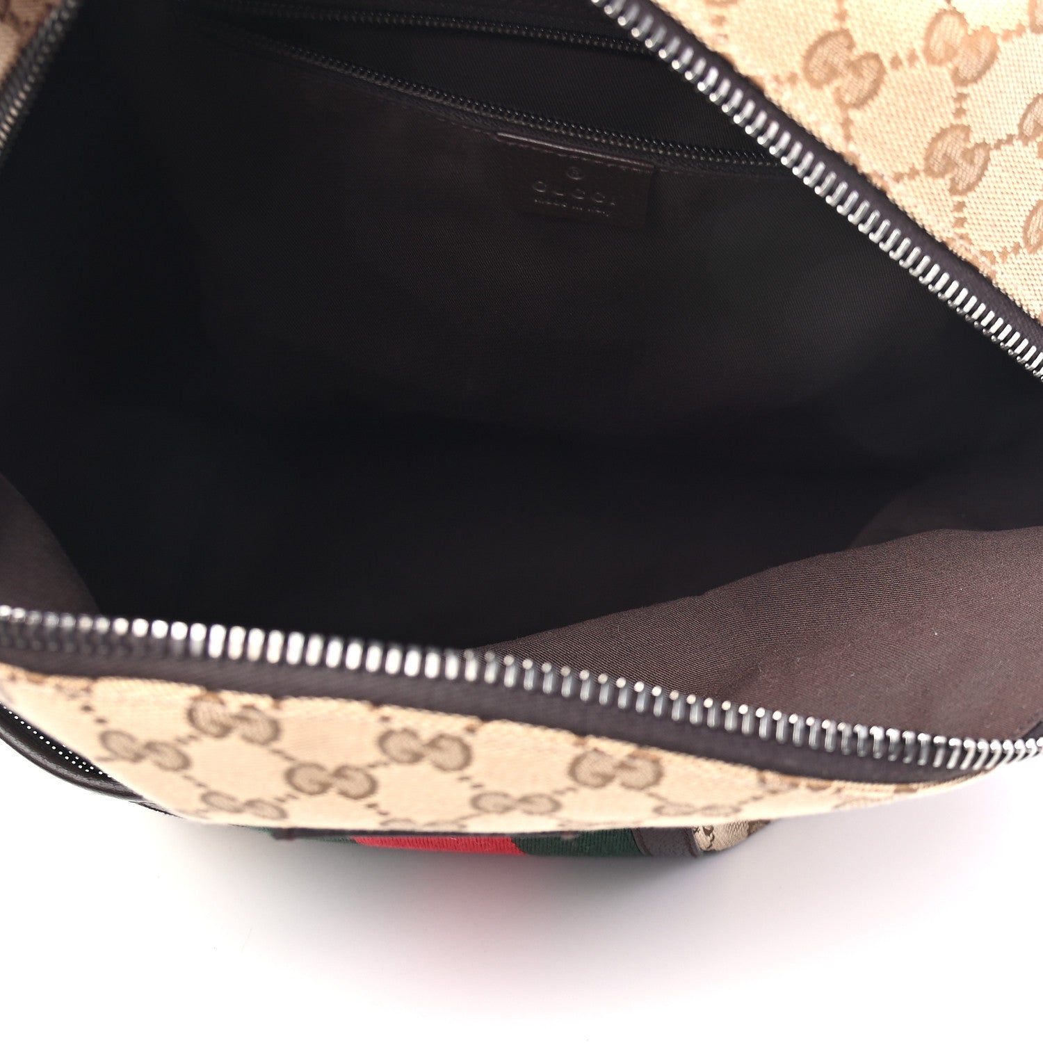 Gucci GG Monogram Web Medium Classic Backpack Brown 4 of 8