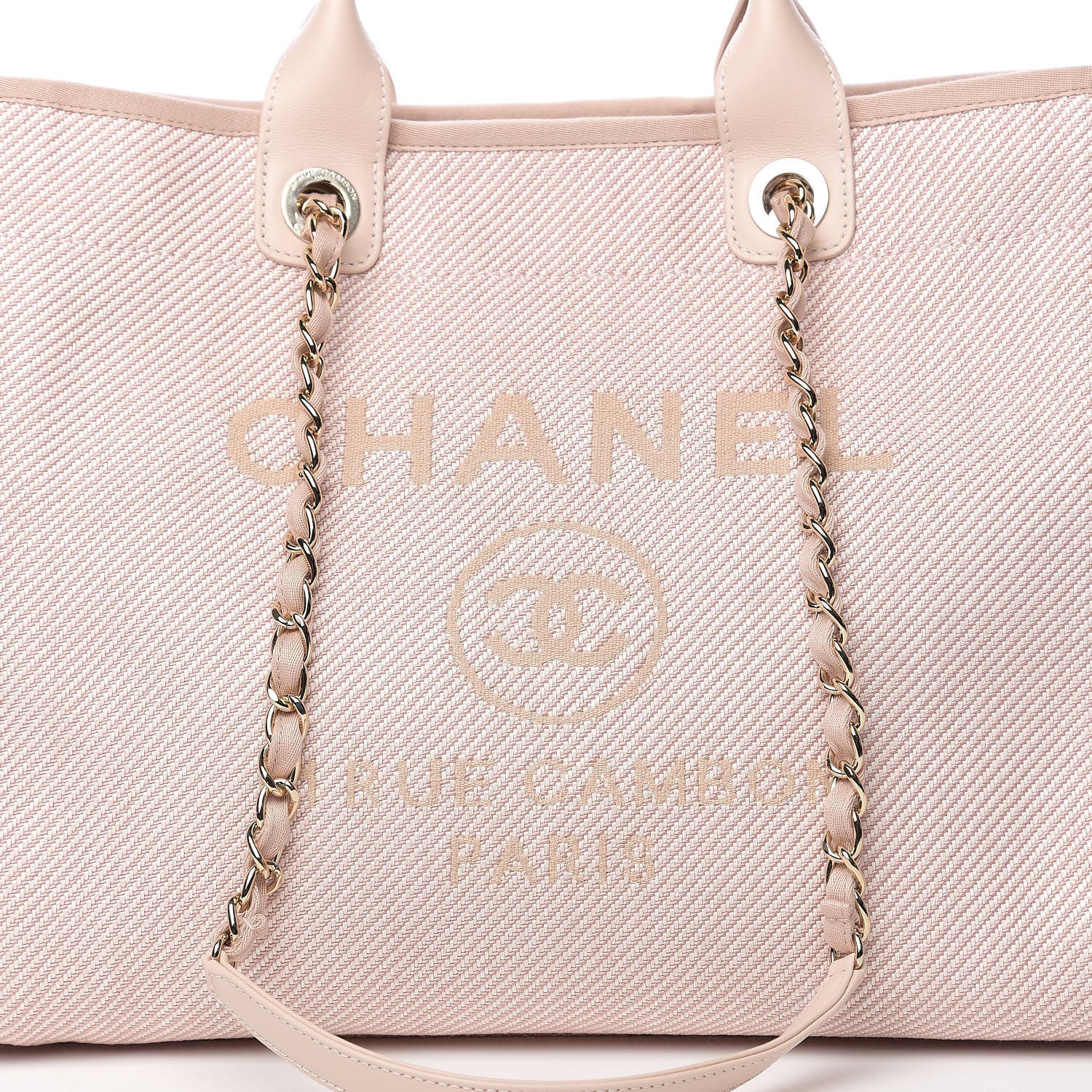 Chanel Mixed Fibers Calfskin Medium Deauville Tote Beige 9 of 10