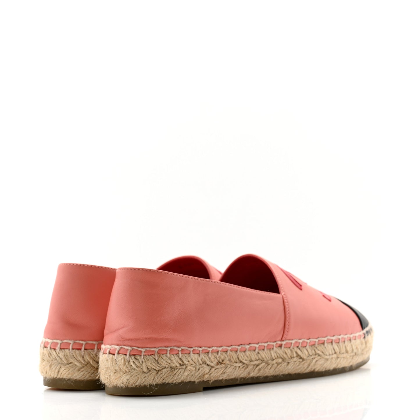 Lambskin CC Espadrilles 38 Pink Red Black