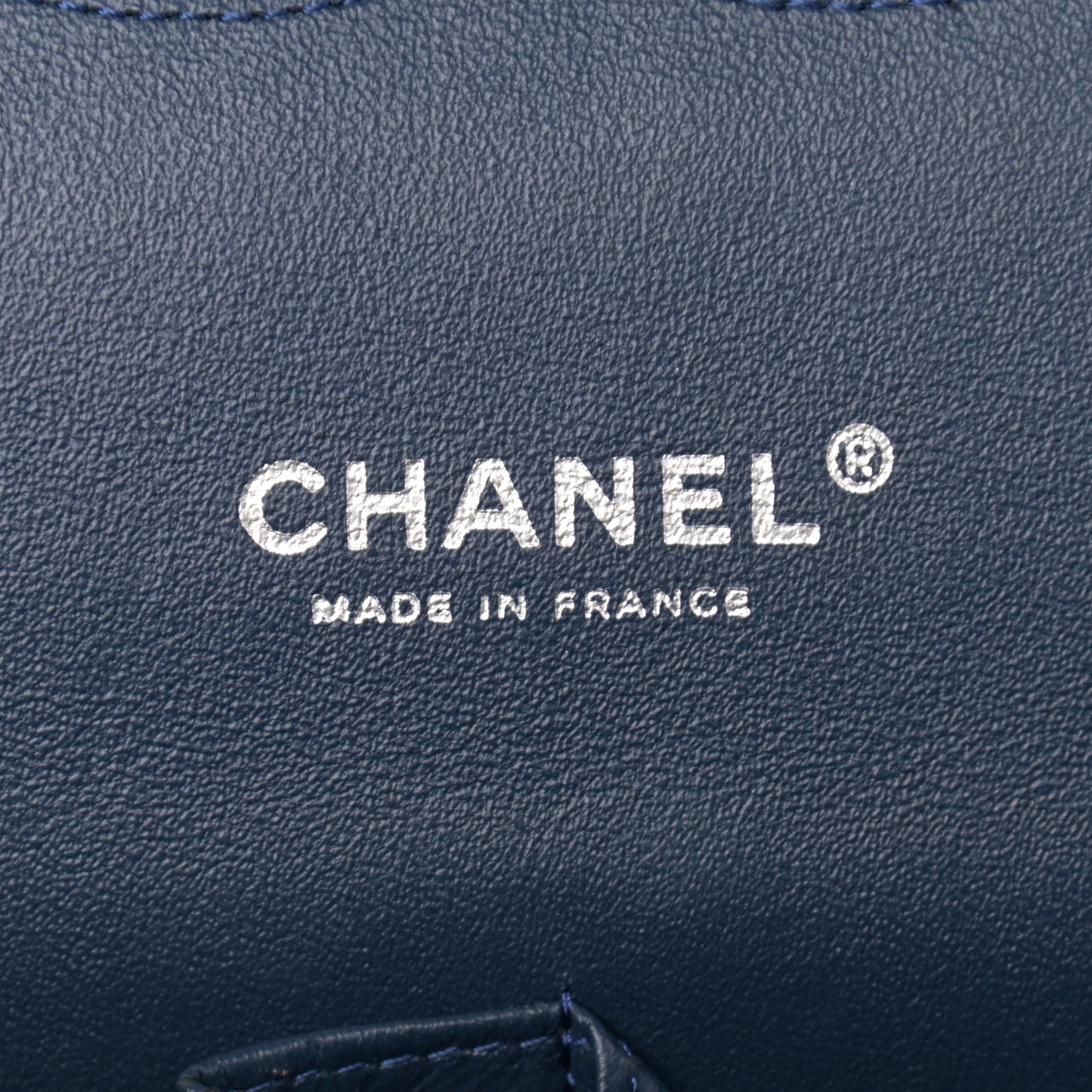 Patent Quilted Maxi Double Flap Blue