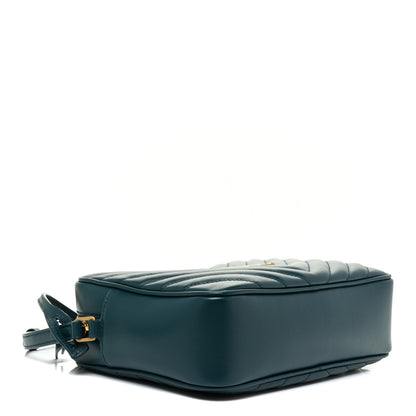 Saint Laurent Calfskin Matelasse Monogram Lou Camera Bag Sea Turquoise 4 of 11