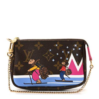 Louis Vuitton Monogram 2018 Christmas Animation Mini Bears Pochette Accessories 1 of 6