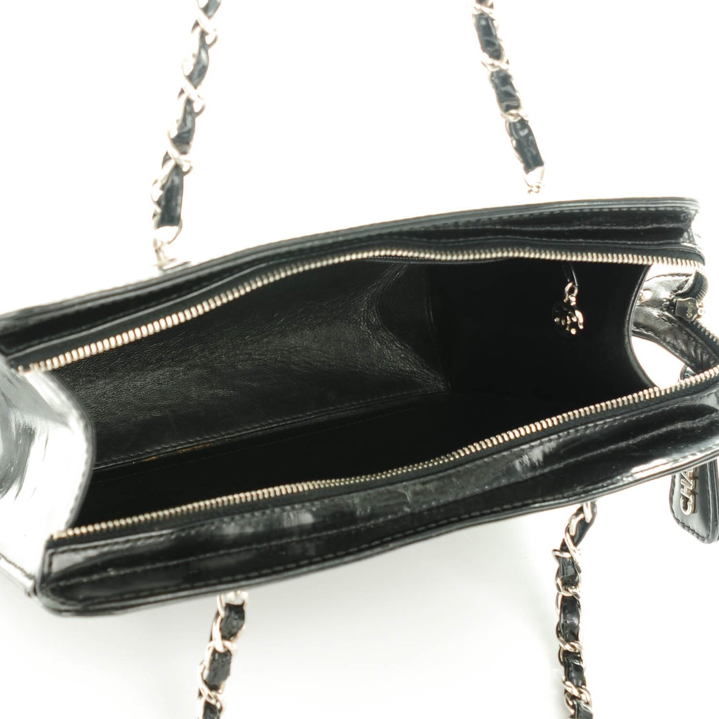 Patent Tote Bag Black