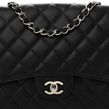 Chanel Caviar Quilted Jumbo Single Flap Black 8 of 10