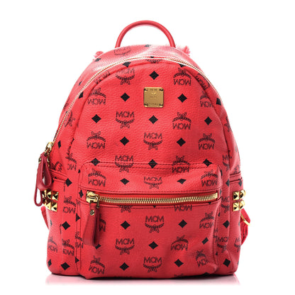 MCM Visetos Side Stud Small Stark Backpack Corail 1 of 7