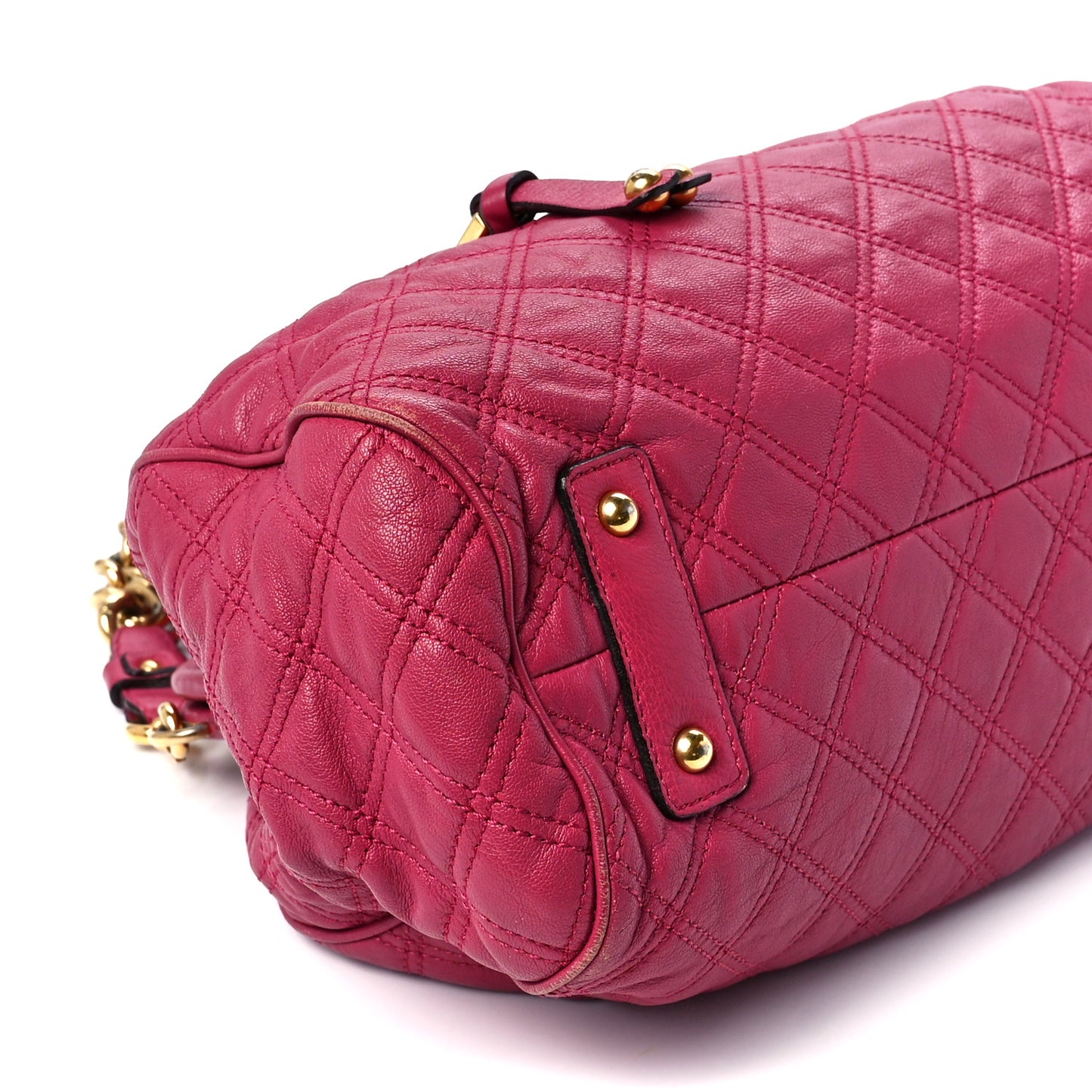 Calfskin Quilted Leather Stam Bag Pink
