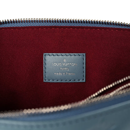 Louis Vuitton Lambskin Embossed Monogram Coussin PM Blue Glacier 6 of 9