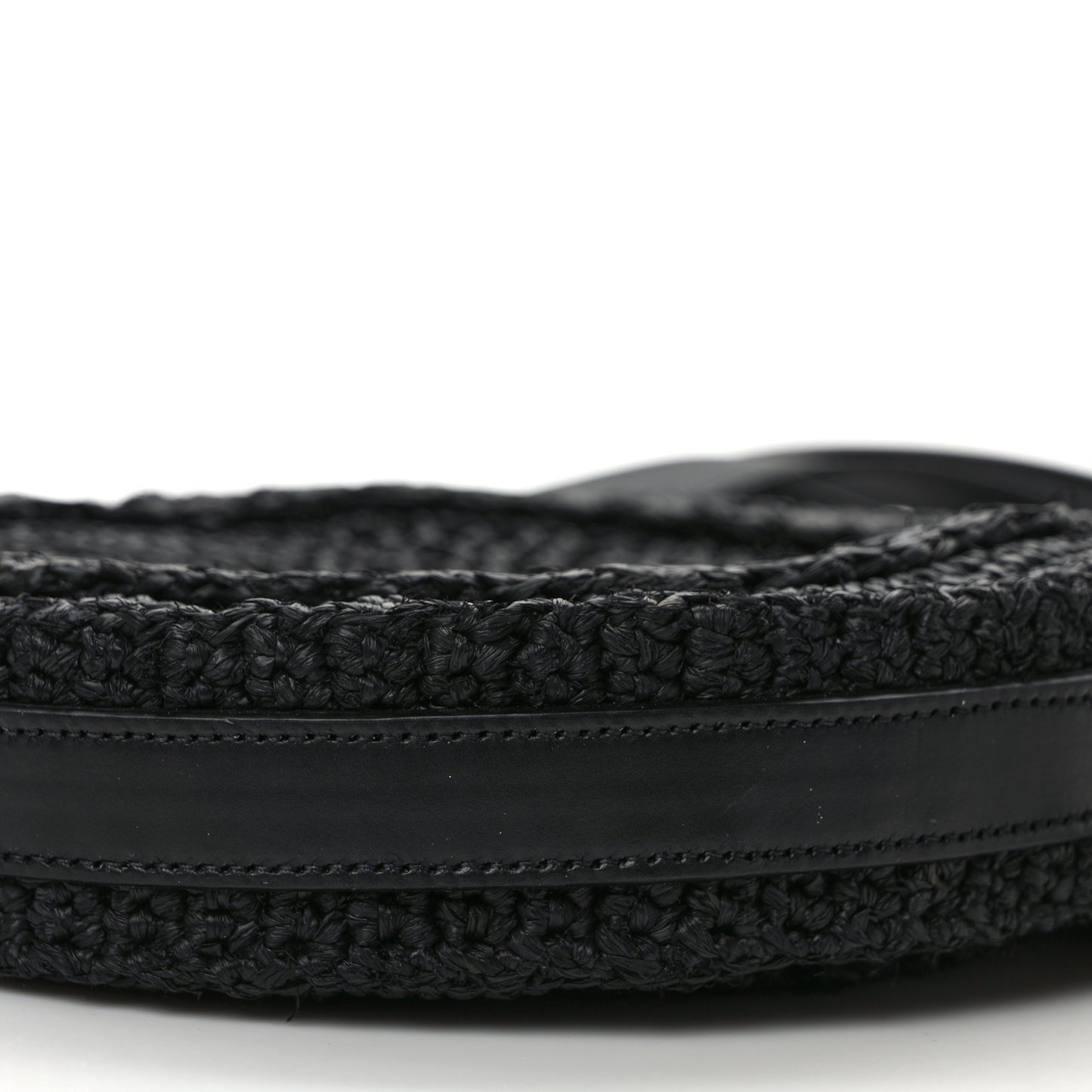 Raffia Sac Round Black