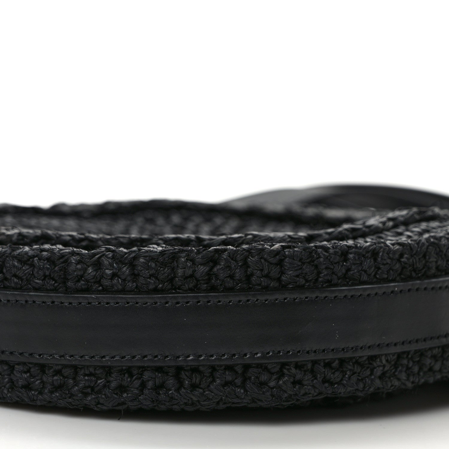 Saint Laurent Raffia Sac Round Black 8 of 8