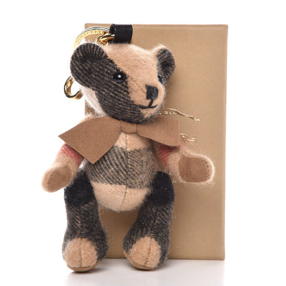 Burberry Cashmere House Check Thomas Bear Bag Charm Camel Gold 3 of 3