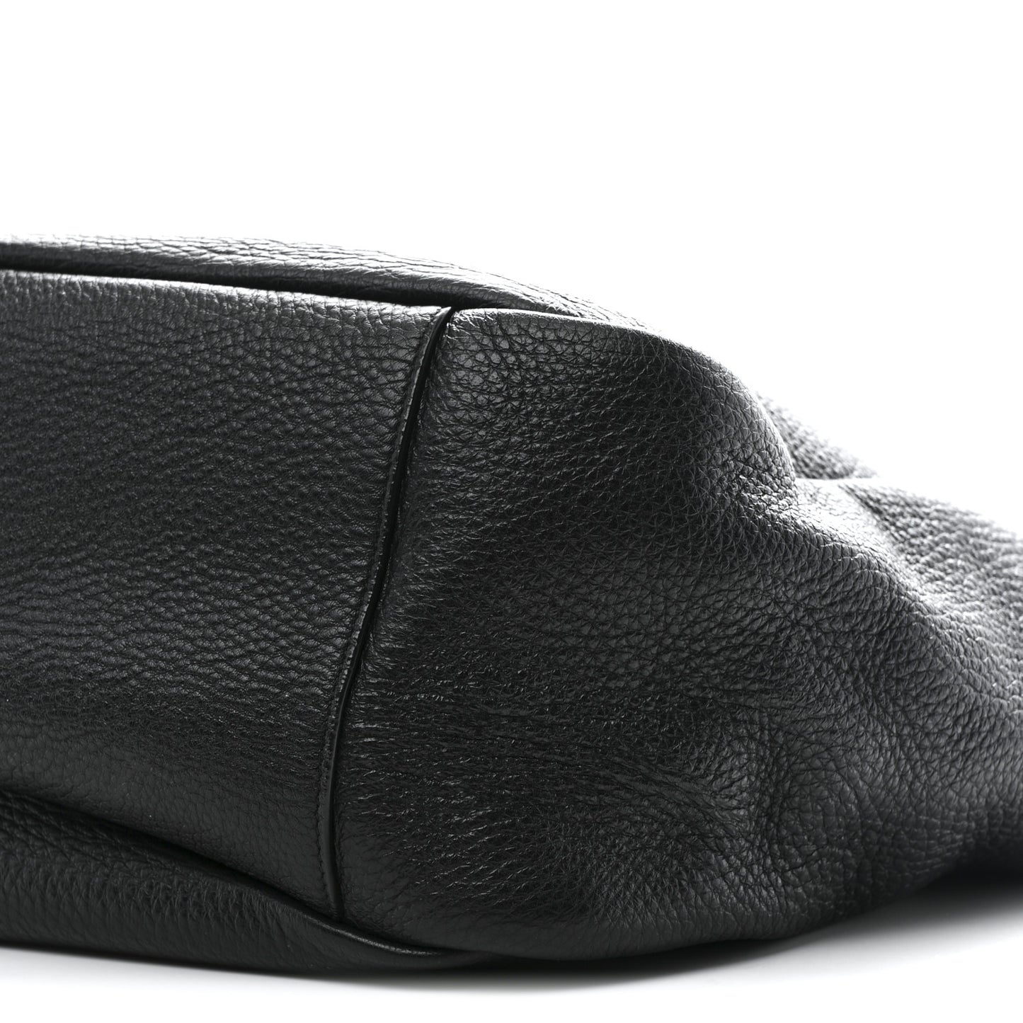 Grained Deerskin Bea Tote Black