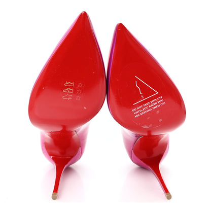 Christian Louboutin Metallic Patent Psychic Hot Chick 100 Pumps 40 Fuxia 6 of 10