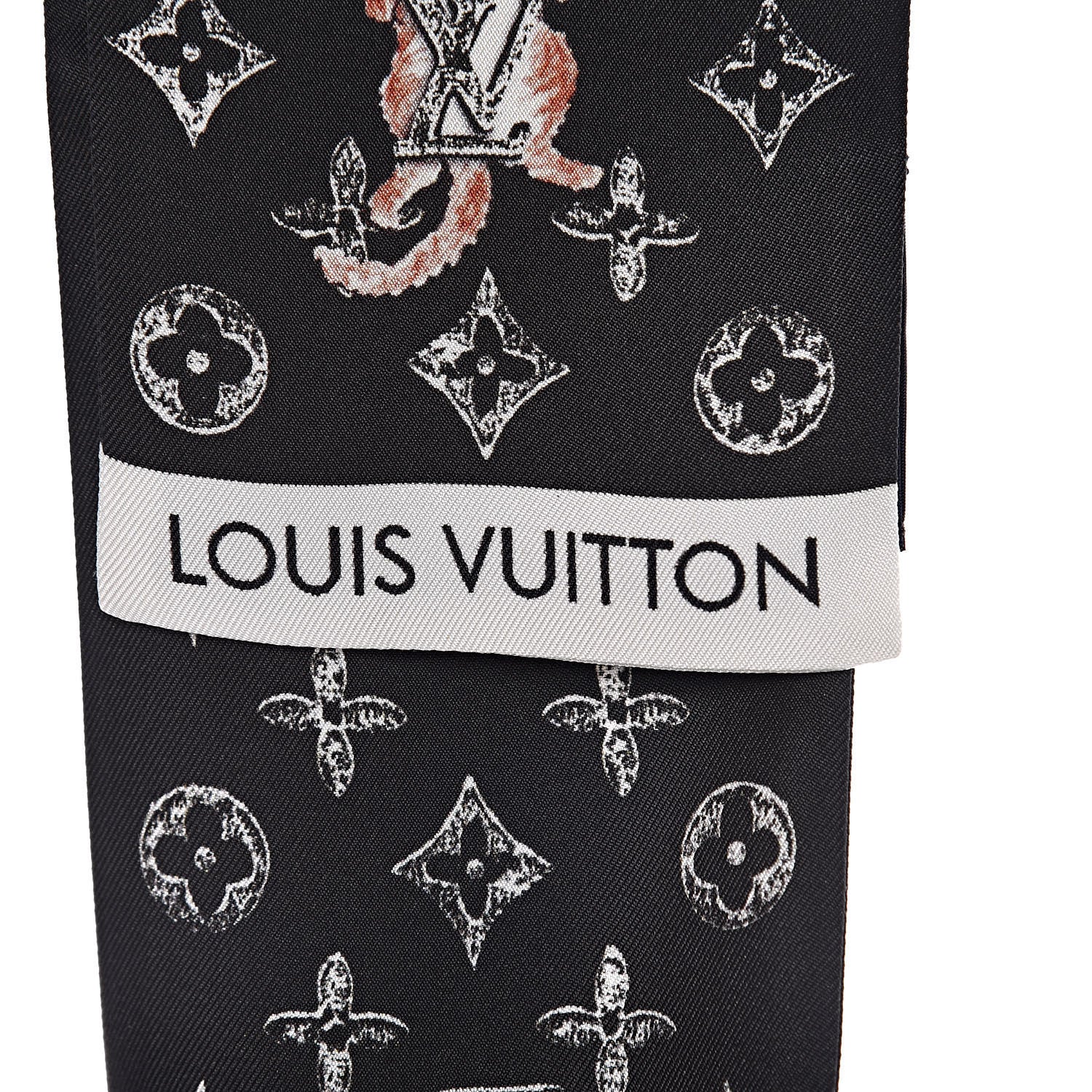 Louis Vuitton Silk Catogram Classic Bandeau Black 4 of 4