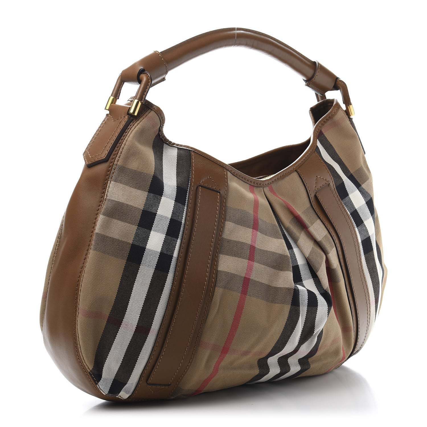 Burberry House Check Hobo Brown 3 of 9
