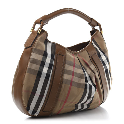Burberry House Check Hobo Brown 3 of 9