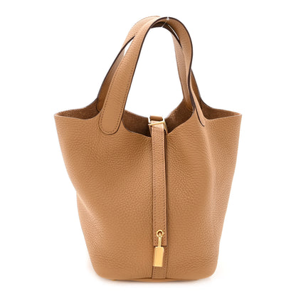 Hermes Taurillon Clemence Picotin Lock 18 PM Biscuit 1 of 10