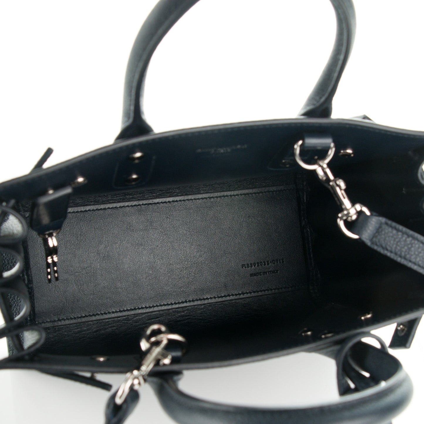 Grained Calfskin Nano Sac De Jour Navy Blue