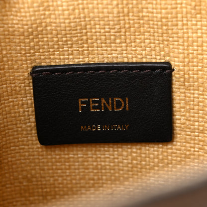 Fendi Raffia Vitello King Lucido F is Fendi FF Embroidered Mini Mon Tresor Bucket Bag Grano Sand 6 of 19