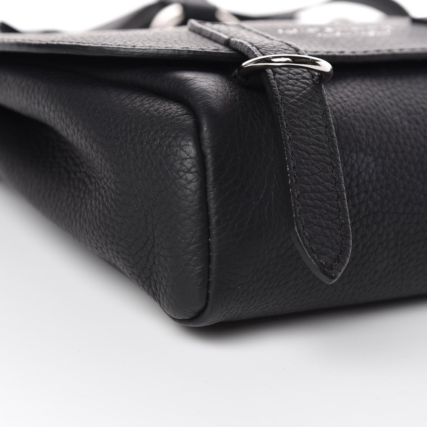 Soft Grain Calfskin Baby Bridle Saddle Bag Black