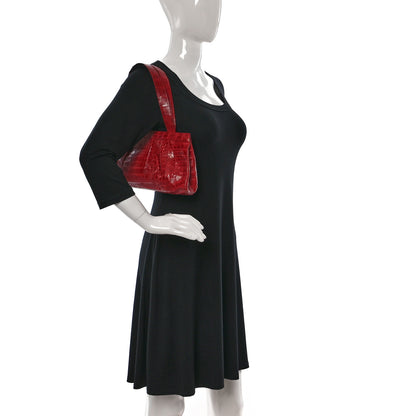Nancy Gonzalez Crocodile Shoulder Bag Red 2 of 10