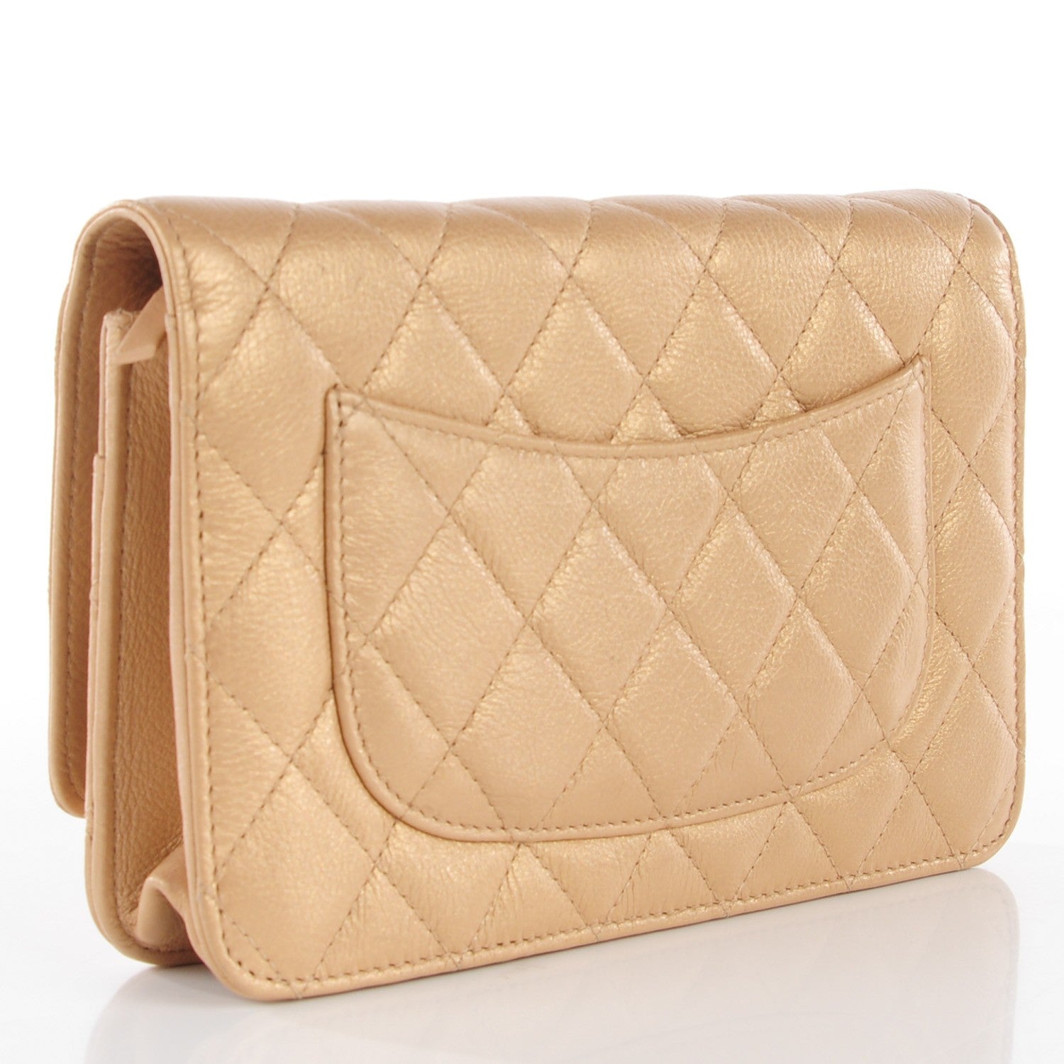 Chanel Aged Calfskin Lucky Charms Casino 2.55 Reissue Wallet on Chain WOC Gold 3 of 9