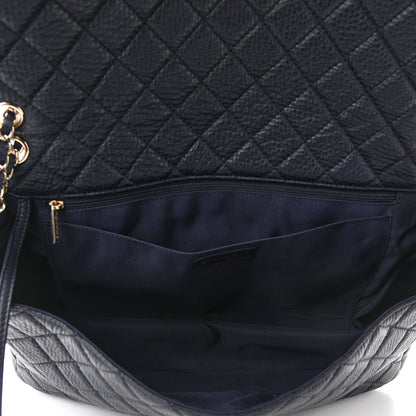 Chanel Calfskin Quilted Small XXL Travel Flap Bag Navy 5 of 10