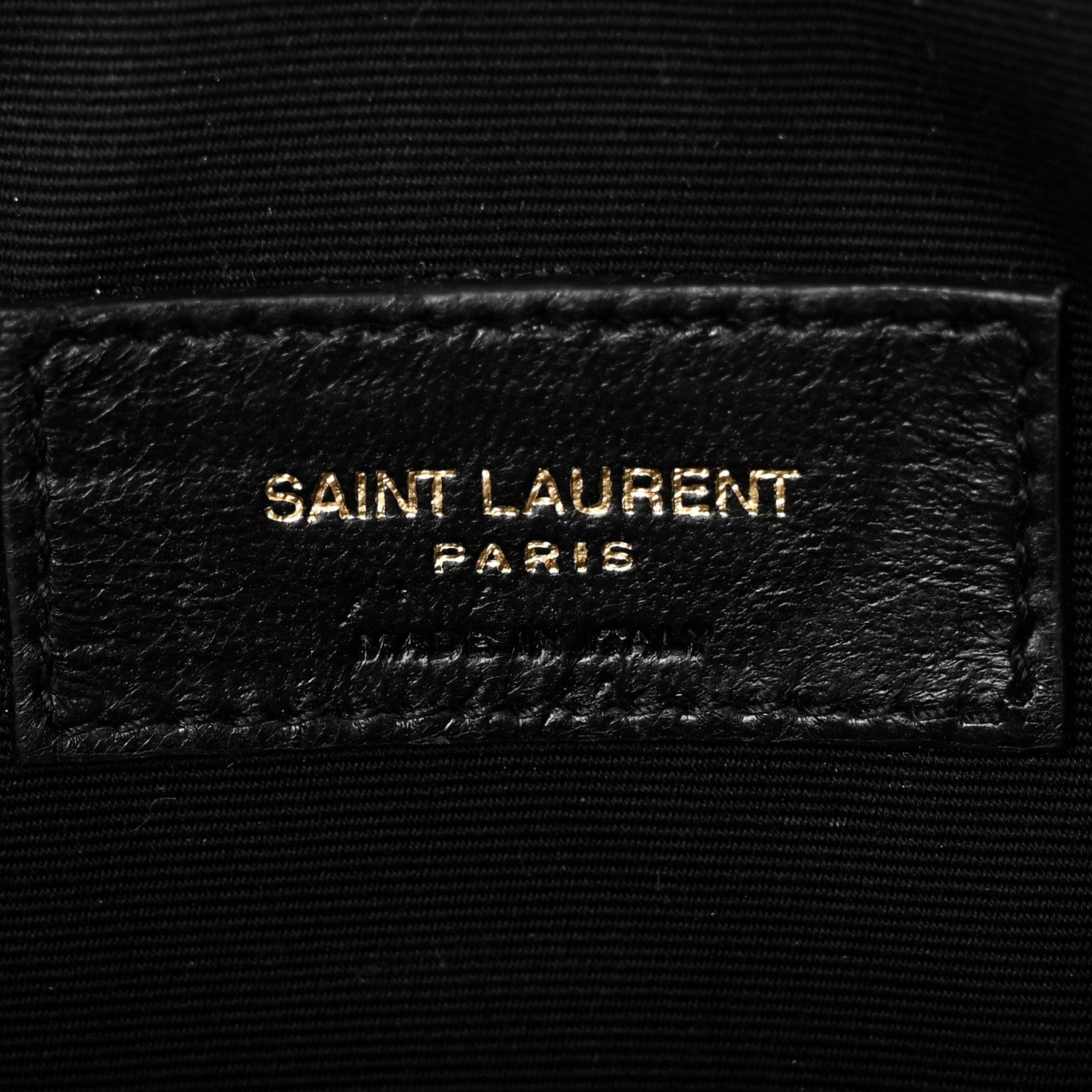 Saint Laurent Calfskin Crocodile Embossed Uptown Monogram Pouch Crema Soft 6 of 10