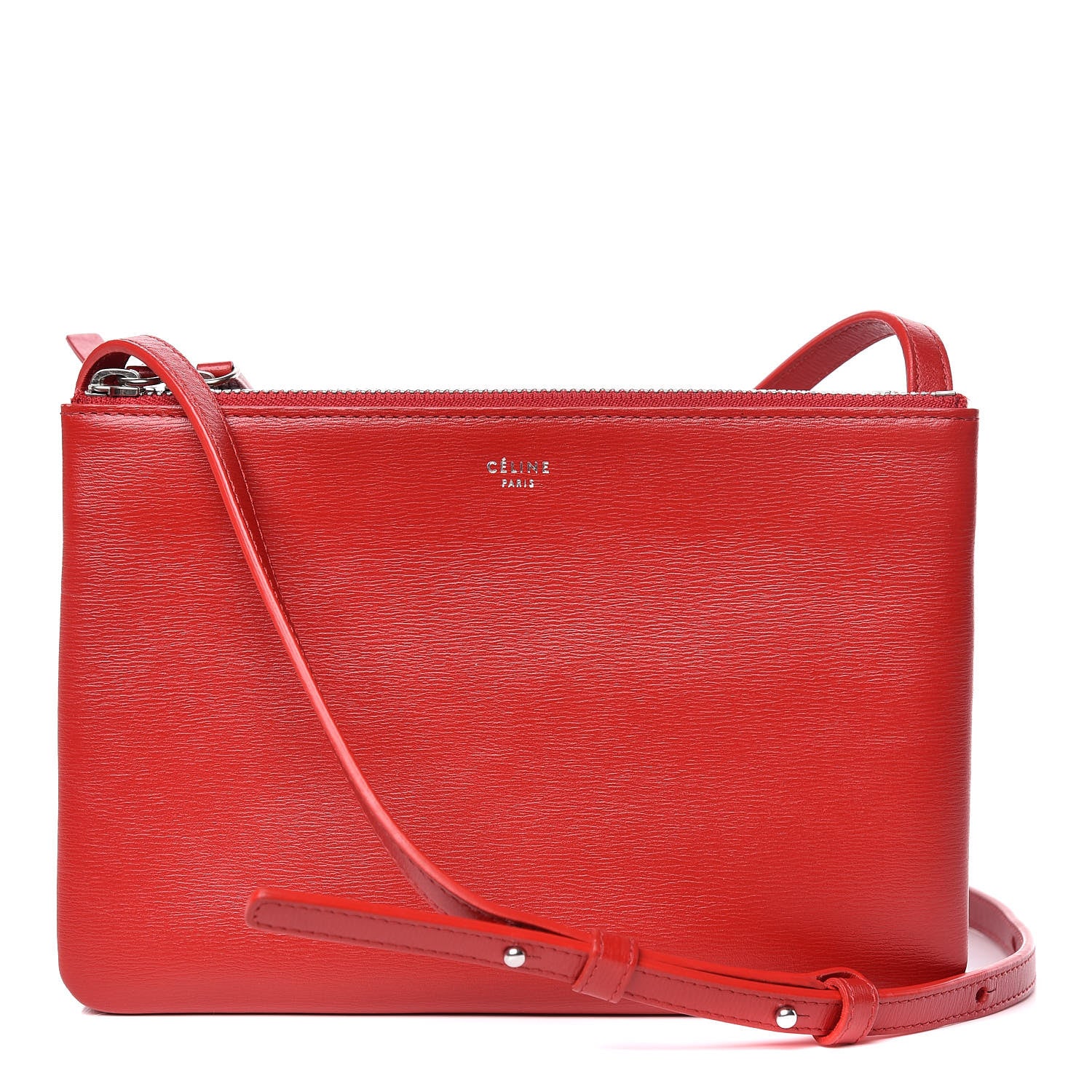 Celine Liege Calfskin Small Trio Crossbody Bag Pop Red 1 of 12