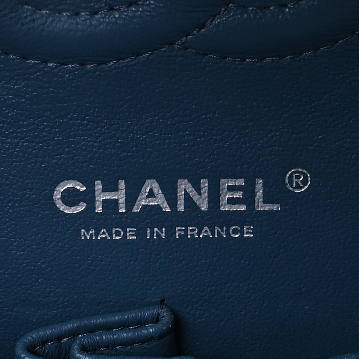 Caviar Quilted Medium Double Flap Blue