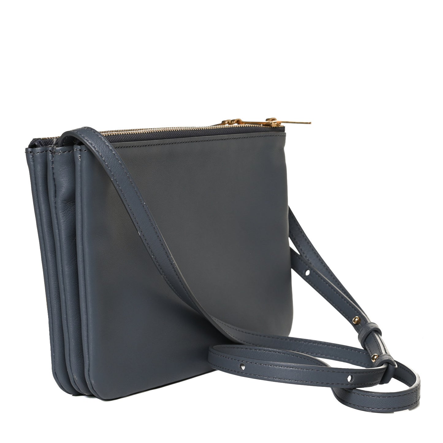 Lambskin Small Trio Crossbody Bag Storm