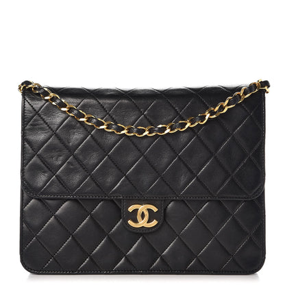 Chanel Lambskin Quilted Small Single Flap Black 1 of 10