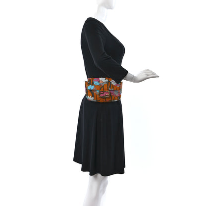Fendi Nylon Vitello Century Opaco All Over Floral Belt Baguette Aranciata Burnt Orange 2 of 9