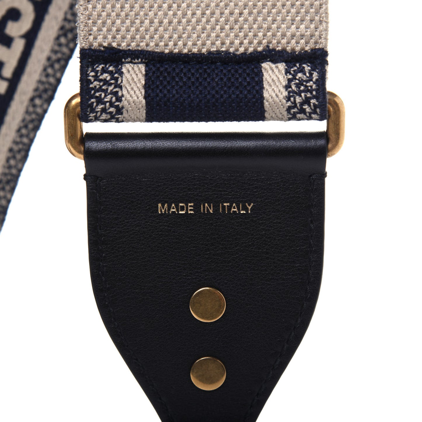 Canvas Embroidered Shoulder Strap Blue