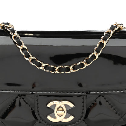 Chanel Patent Calfskin Quilted Mini Clutch Black 8 of 11