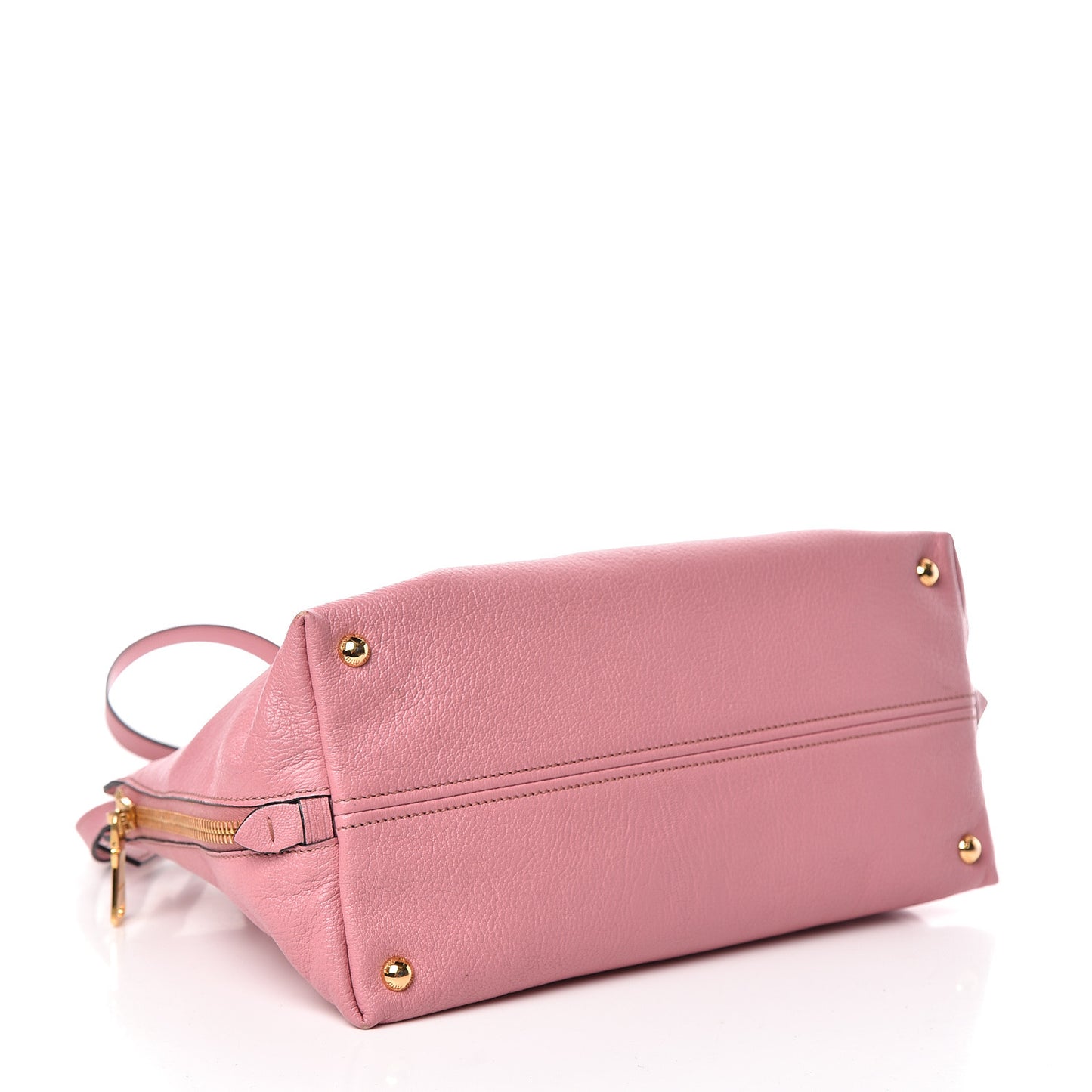 Goatskin Madras Zip Tote Rosa