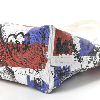 Burberry Canvas House Check Union Jack Sketchbook Reversible Doodle Tote Red White Blue 7 of 17