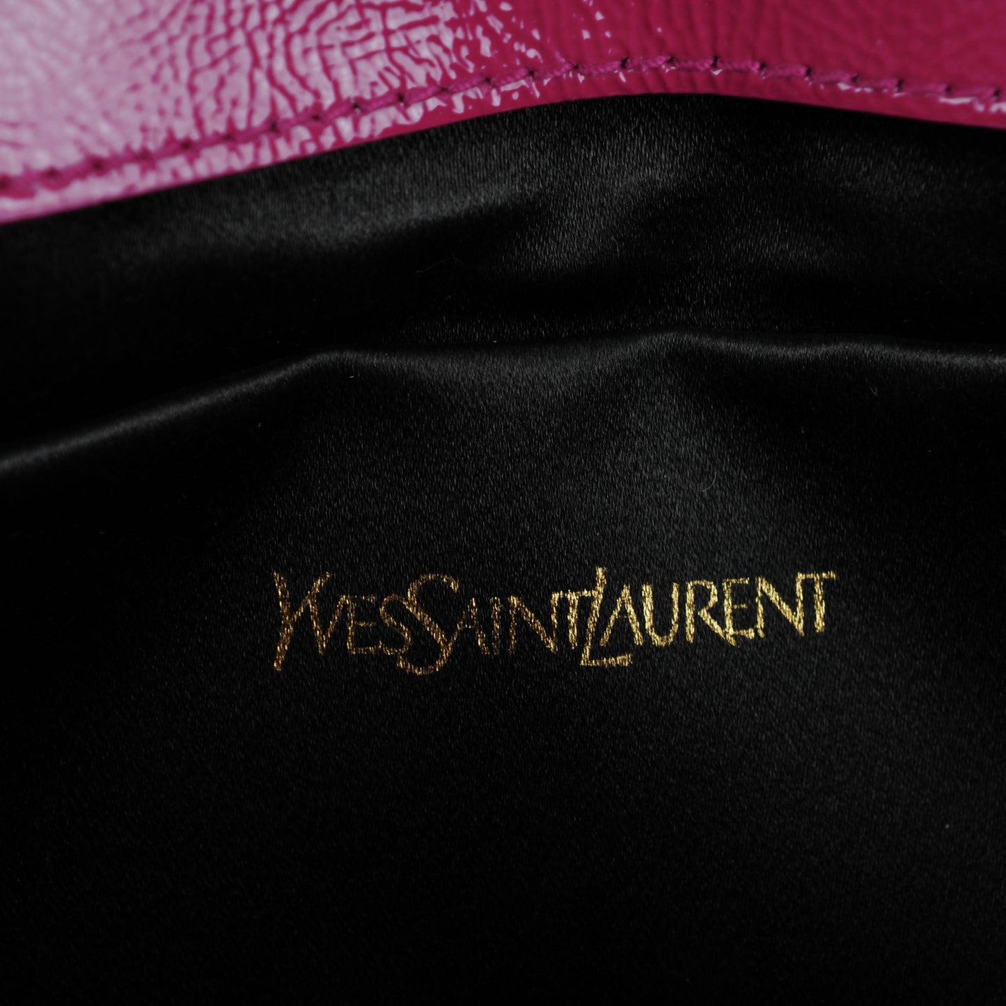 Textured Patent Monogram Large Belle De Jour Clutch Fuchsia