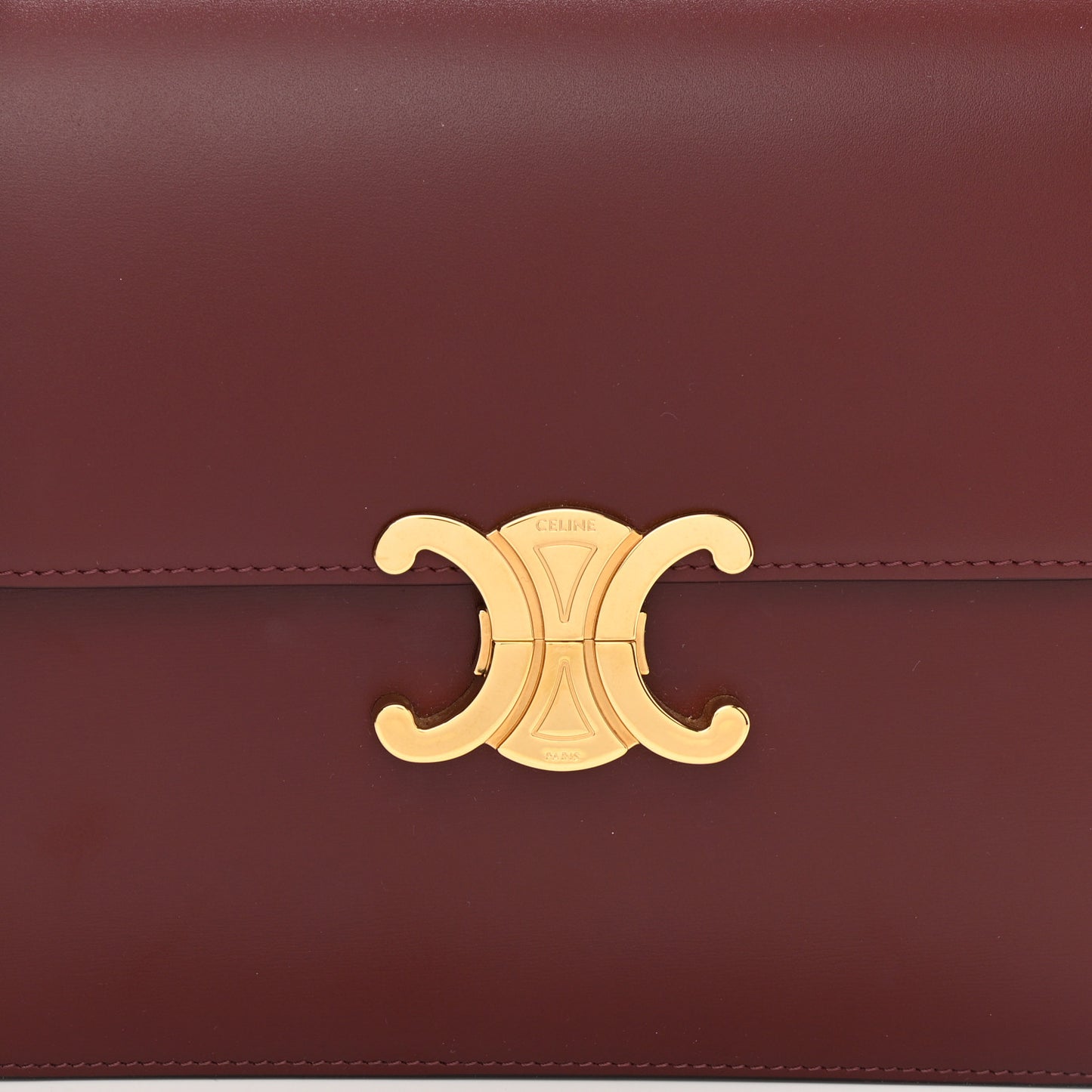 Shiny Calfskin Medium Triomphe Light Burgundy