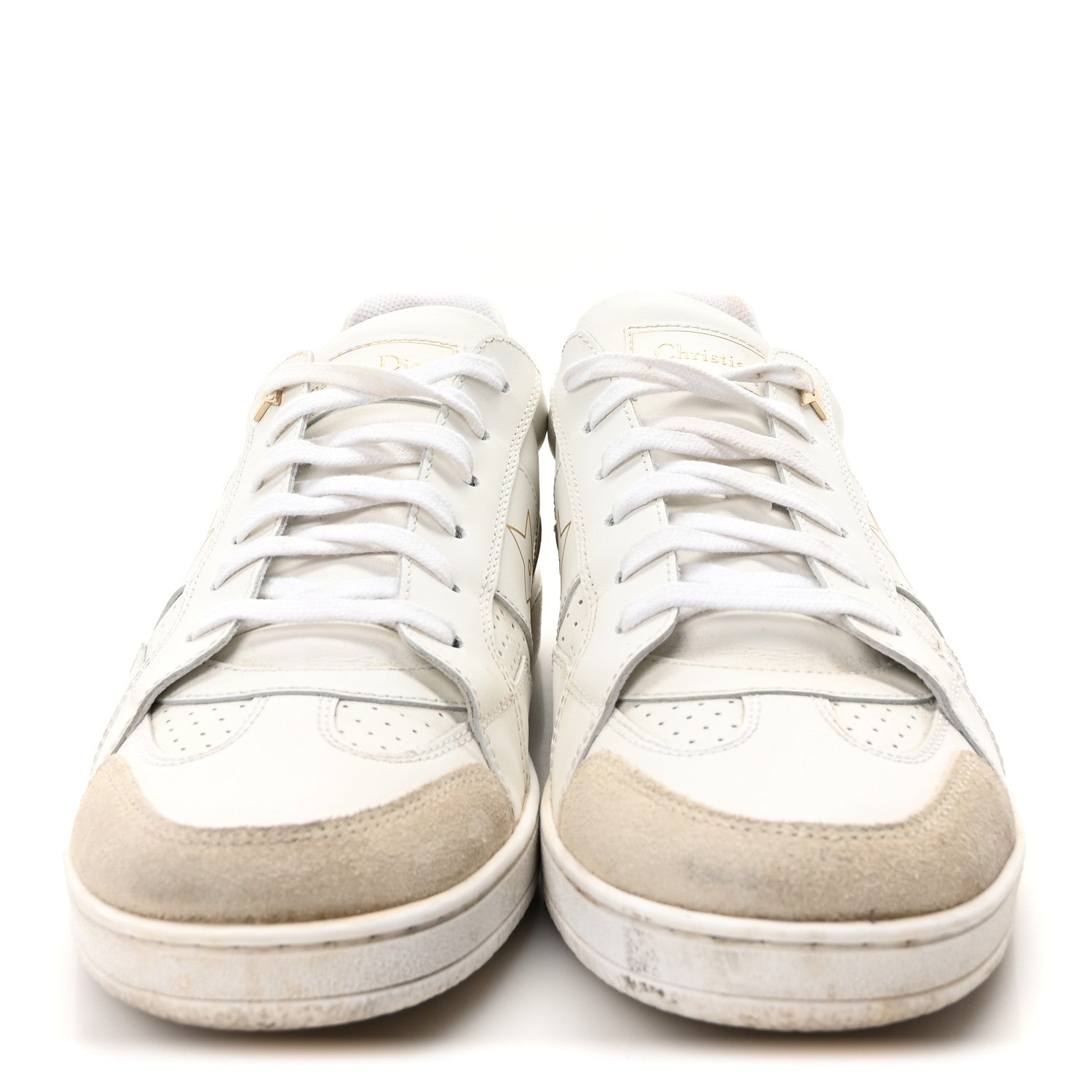 Christian Dior Calfskin Suede Dior Star Low Top Sneakers 39 White Gold 3 of 10