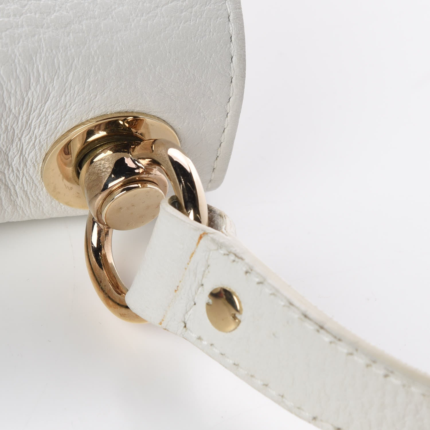 Gucci Pebbled Calfskin Web Blondie Flap White 19 of 23