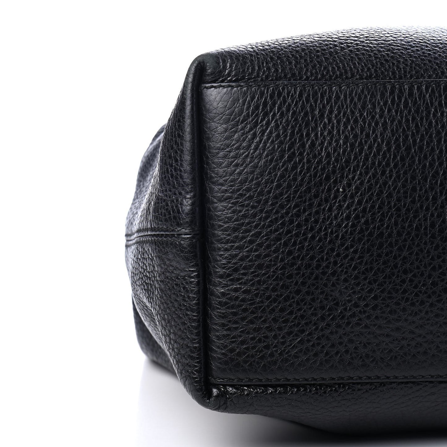 Pebbled Calfskin Medium Soho Chain Shoulder Bag Black