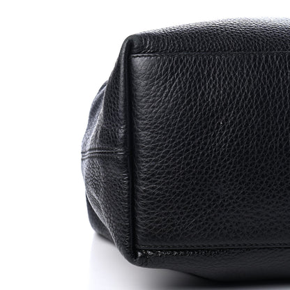 Gucci Pebbled Calfskin Medium Soho Chain Shoulder Bag Black 8 of 9
