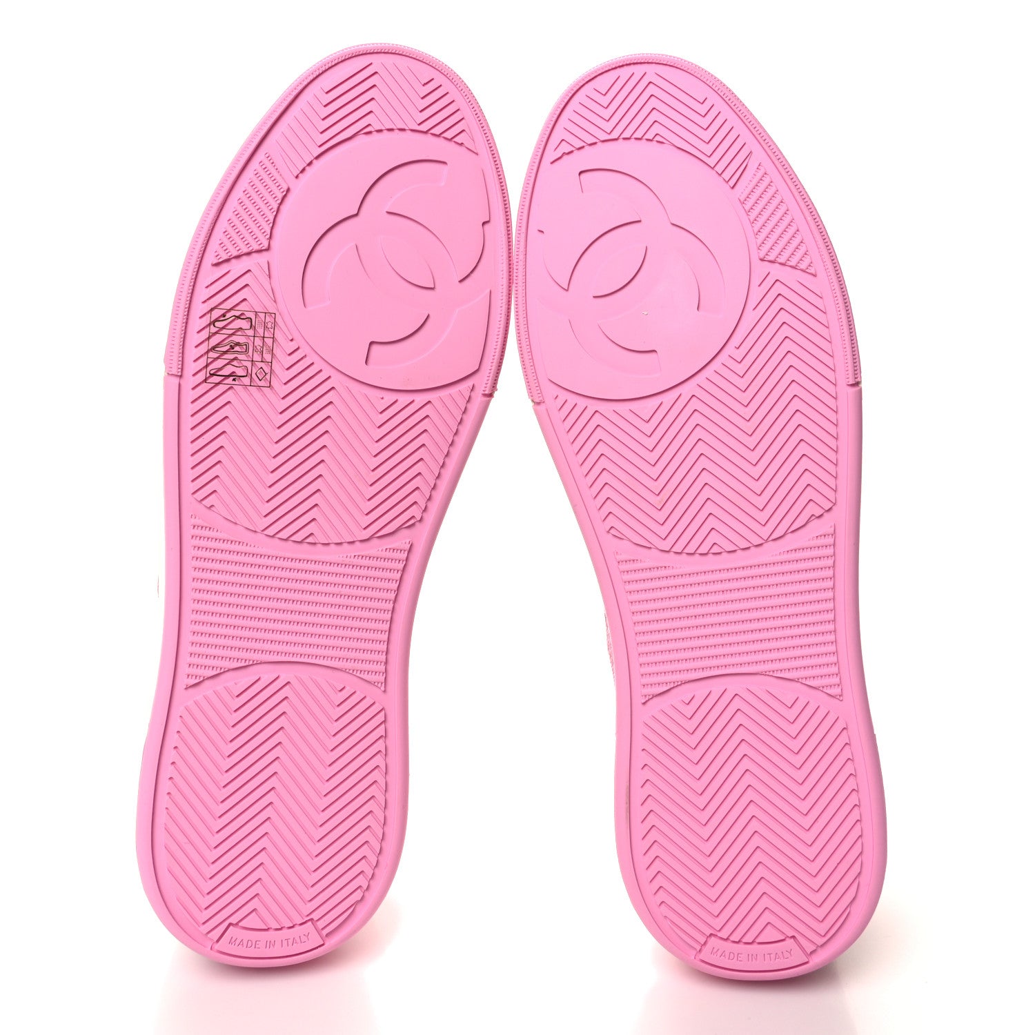 Chanel Cotton Sneakers 38 Pink White 5 of 8