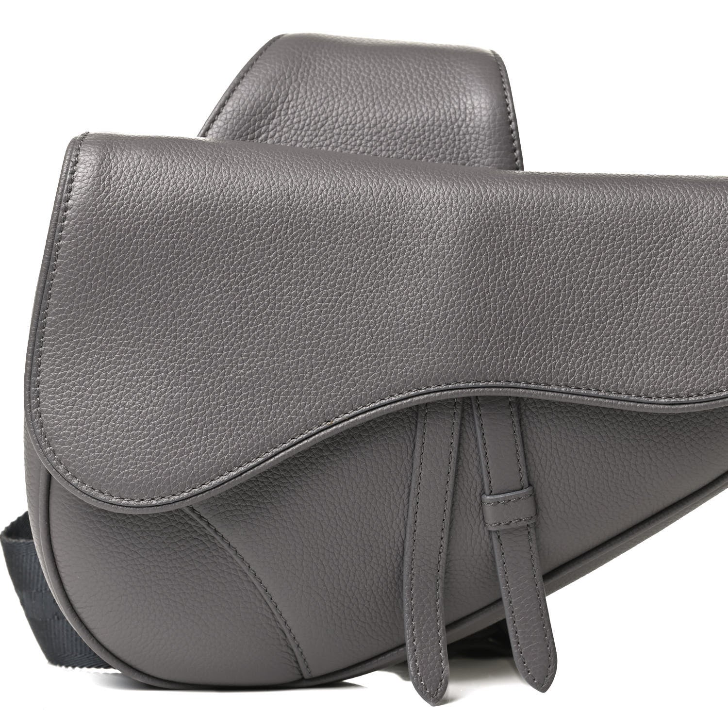Christian Dior Calfskin Mens Saddle Bag Grey 11 of 15